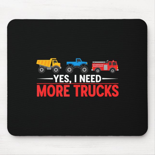Funny Truck Lover Humor Ckup Enthusiast Diesel Tor Mousepad (Vorne)