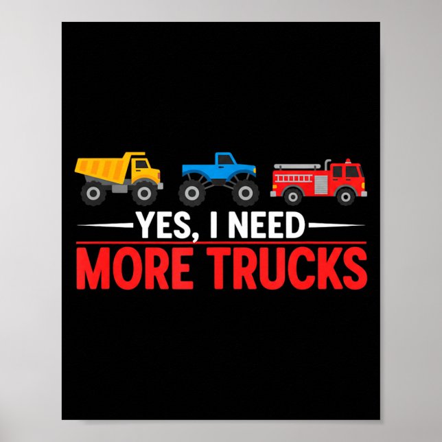 Funny Truck Lover Humor Ckup Enthusiast Diesel Tor Poster (Vorne)