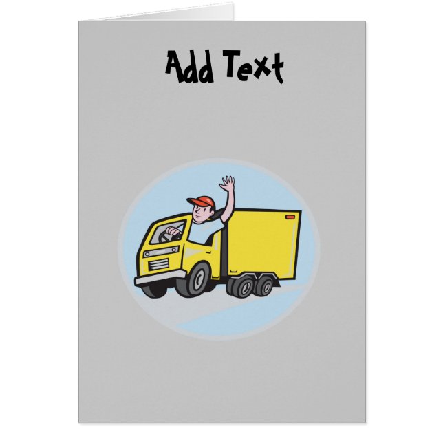 Funny Truck Truck Driver Cartoon personalisiert (Vorne)