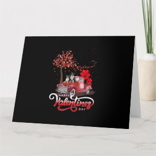 Funny Truck Valentinstag Boston Terrier Dog Hear Karte