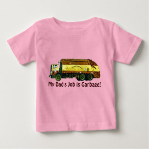 Funny Trucker Baby Mein Vater Job ist Müll Baby T-shirt