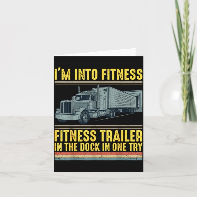 Funny Trucker Quote I'm Into Fitness Trailer Docki Karte (Vorderseite)