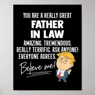 Funny Trump 2020 wirklich großer Vater im Gesetz G Poster