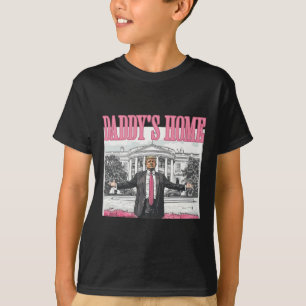 Funny Trump 2024 Daddy's Zuhause White House Pink T-Shirt
