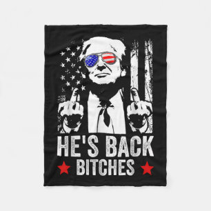 Funny Trump 2024 Hes Back Es Trump 2025 Fleecedecke