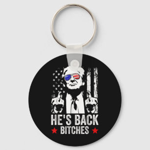 Funny Trump 2024 Hes Back Es Trump 2025 Schlüsselanhänger