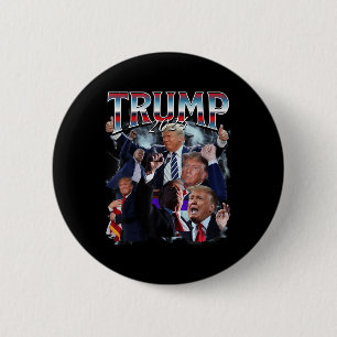 Funny Trump 2024 Kampagnen Rap Trendy Bootleg 90er Button