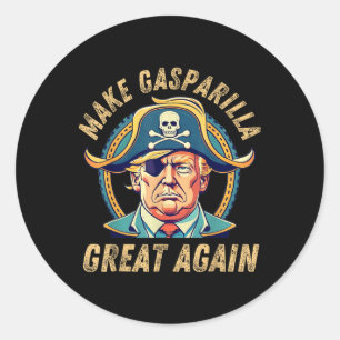 Funny Trump 2024 macht Gasparilla wieder groß - Ga Runder Aufkleber
