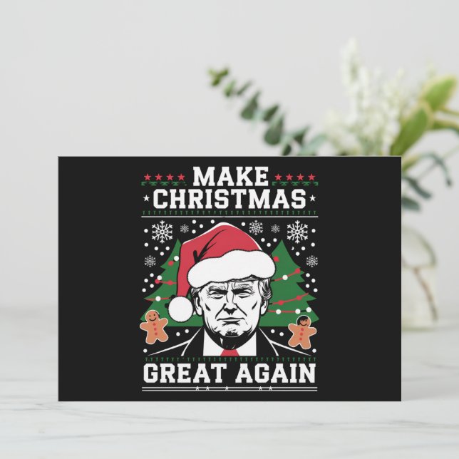 Funny Trump 2024 macht Weihnachten wieder großarti (Stehend Vorderseite)