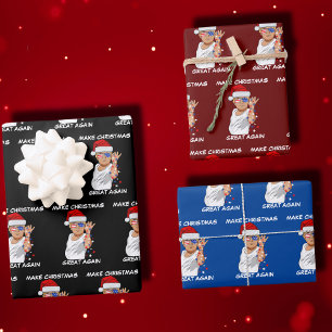 Funny Trump 2024 macht Weihnachten wieder großarti Geschenkpapier Set