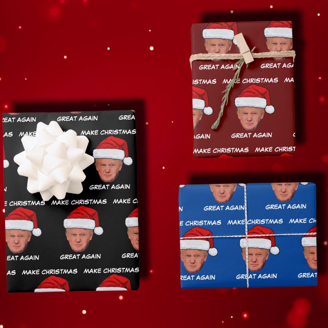 Funny Trump 2024 macht Weihnachten wieder großarti Geschenkpapier Set (Von Creator hochgeladen)