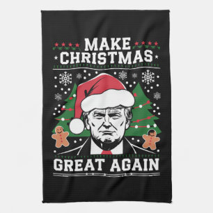 Funny Trump 2024 macht Weihnachten wieder großarti Geschirrtuch