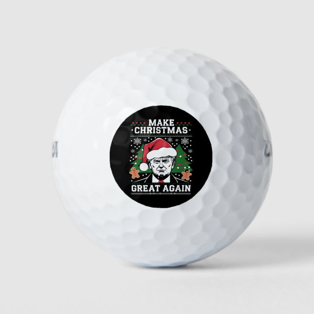 Funny Trump 2024 macht Weihnachten wieder großarti Golfball (Vorderseite)