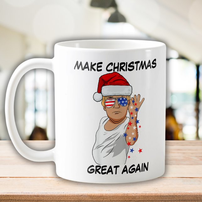 Funny Trump 2024 macht Weihnachten wieder großarti Kaffeetasse (Von Creator hochgeladen)