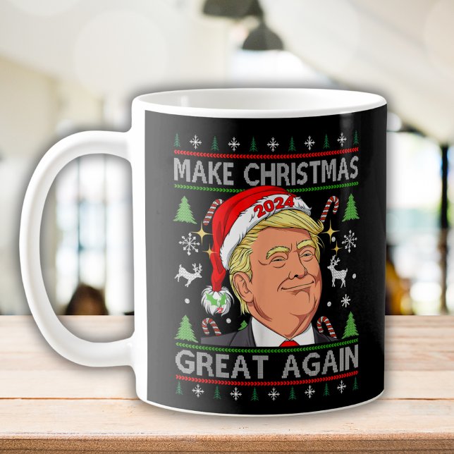 Funny Trump 2024 macht Weihnachten wieder großarti Kaffeetasse (Von Creator hochgeladen)