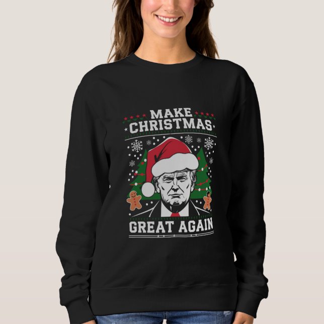 Funny Trump 2024 macht Weihnachten wieder großarti Sweatshirt (Vorderseite)