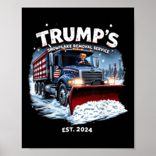Funny Trump 2024 Siegeszug aus der Schneeflocke Poster