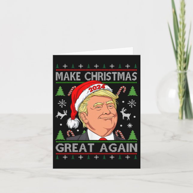 Funny Trump 2024 Weihnachten wieder großartig mach Karte (Vorderseite)