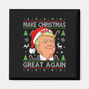 Funny Trump 2024 Weihnachten wieder großartig mach Magnet
