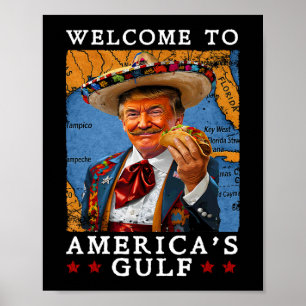 Funny Trump 2025 Mexiko Taco Willkommen in Amerika Poster