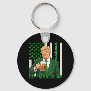 Funny Trump 45 47 American Flag Vintag St. Patric Schlüsselanhänger