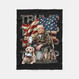 Funny Trump 45 47 Jagd Bierherzen Us Flag Camoufla Fleecedecke