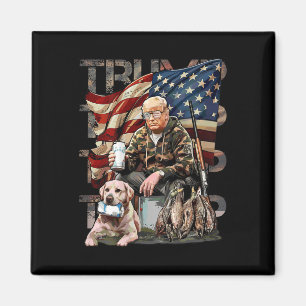 Funny Trump 45 47 Jagd Bierherzen Us Flag Camoufla Magnet
