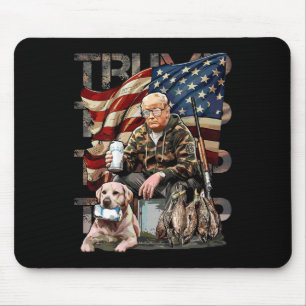 Funny Trump 45 47 Jagd Bierherzen Us Flag Camoufla Mousepad