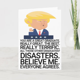 Funny Trump Abschluss Karte