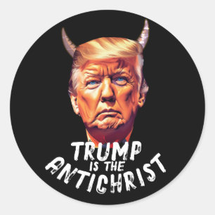 Funny Trump Antichrist Runder Aufkleber