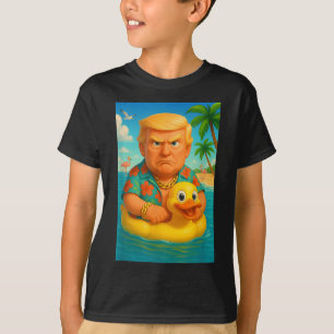 Funny Trump auf dem Floating Gelben Enten Swim Rin T-Shirt