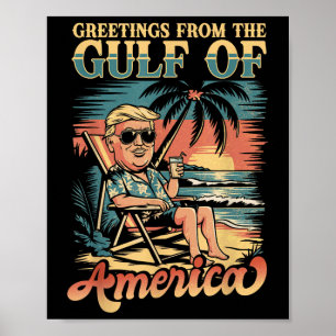Funny Trump aus dem Patriotischen Golf von uns grü Poster