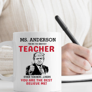 Funny Trump Bester Lehrer Personalisiert Kaffeetasse