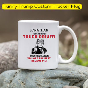 Funny Trump Bester LKW-Fahrer Personalisiert Kaffeetasse