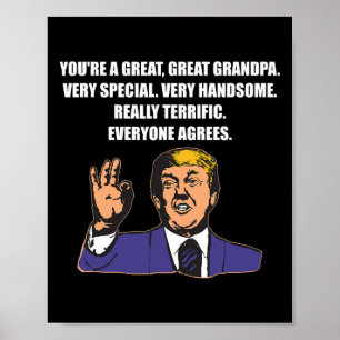 Funny Trump Bester Opa je jeder stimmt zu Poster