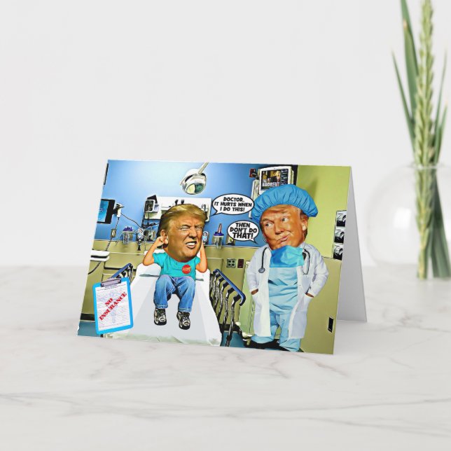 Funny Trump Birthday Card - Gesundheit Karte (Vorderseite)