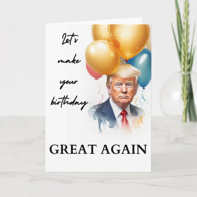 Funny Trump Birthday Card Karte (Vorderseite)