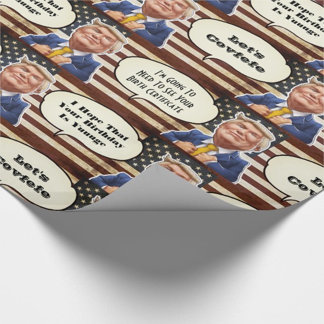 Funny Trump Birthday Geschenkpapier (Ecke)