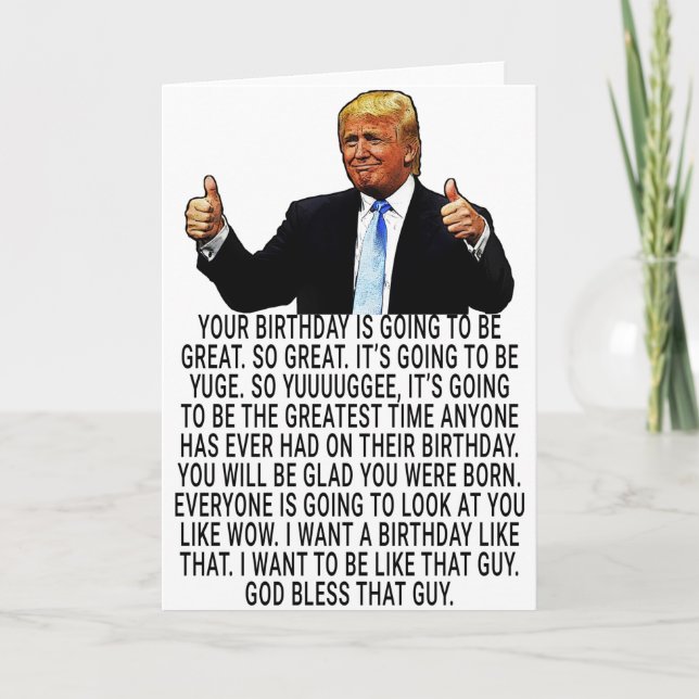 Funny Trump Birthday Karte (Vorderseite)