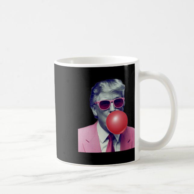 Funny Trump Bubble Gum Yum Geschenke Kaffeetasse (Rechts)