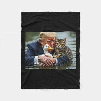 Funny Trump Cat and Enck Memes Weihnachts Hallowee Fleecedecke