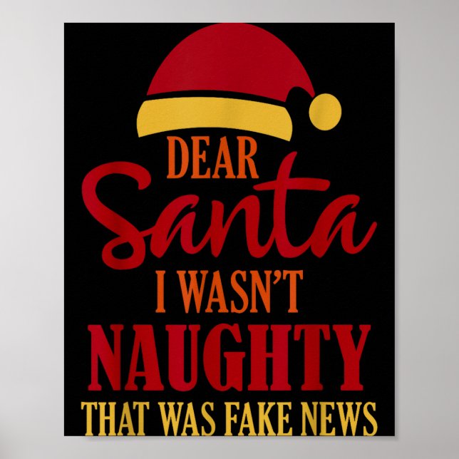 Funny Trump Christmas Pajamas Fake News  Poster (Vorne)