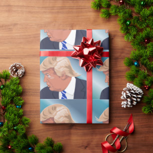 FUNNY TRUMP CHRSTMAS Wrapping Paper Geschenkpapier