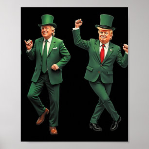 Funny Trump Dance St Patricks Day Pajamas Ymca Tr Poster