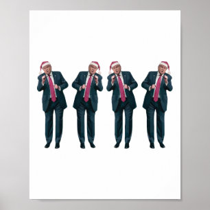 Funny Trump Dance Weihnachten Ugly Sweater Xma Poster