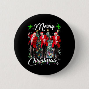 Funny Trump Dance Weihnachtsmann Weihnachten Weihn Button