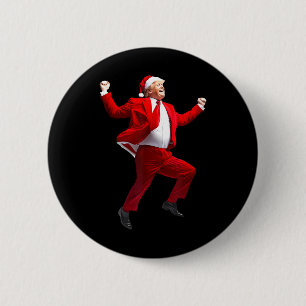 Funny Trump Dance Weihnachtsmann Weihnachten Weihn Button