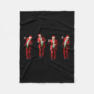 Funny Trump Dance Weihnachtsmann Weihnachten Weihn Fleecedecke