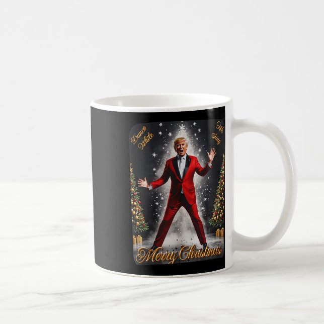 Funny Trump Dance Weihnachtsmann Weihnachten Weihn Kaffeetasse (Rechts)