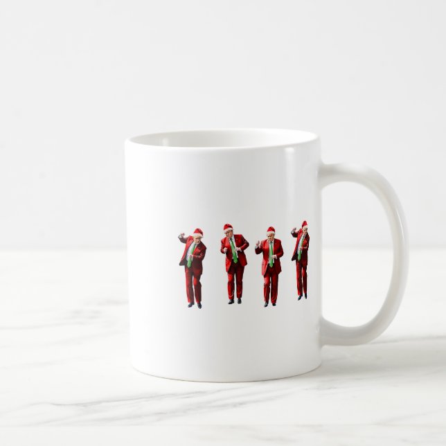 Funny Trump Dance Weihnachtsmann Weihnachten Weihn Kaffeetasse (Rechts)
